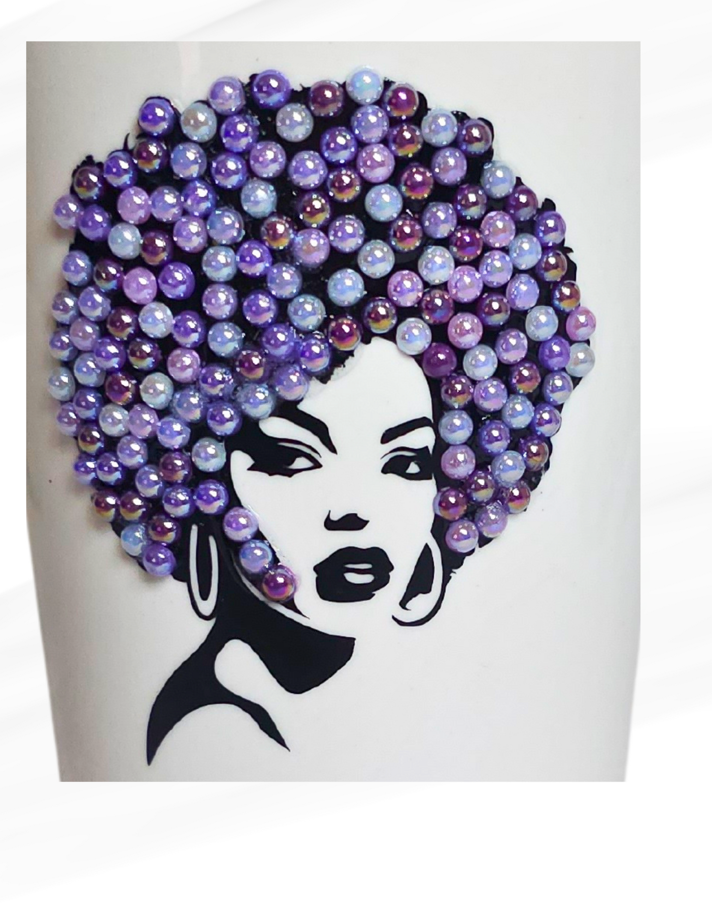 Purple Beaded Goddess Mug