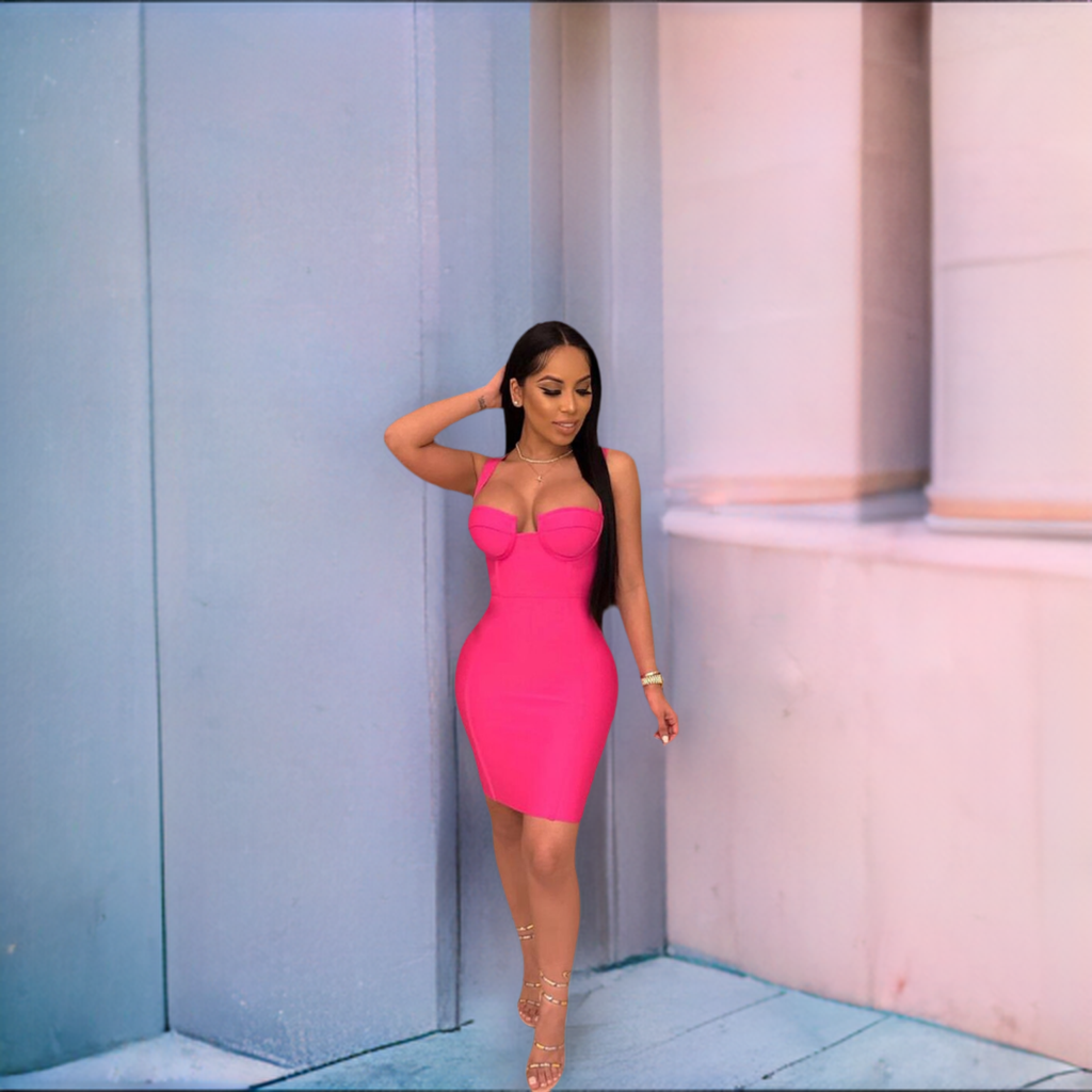 Basic pink dress best sale