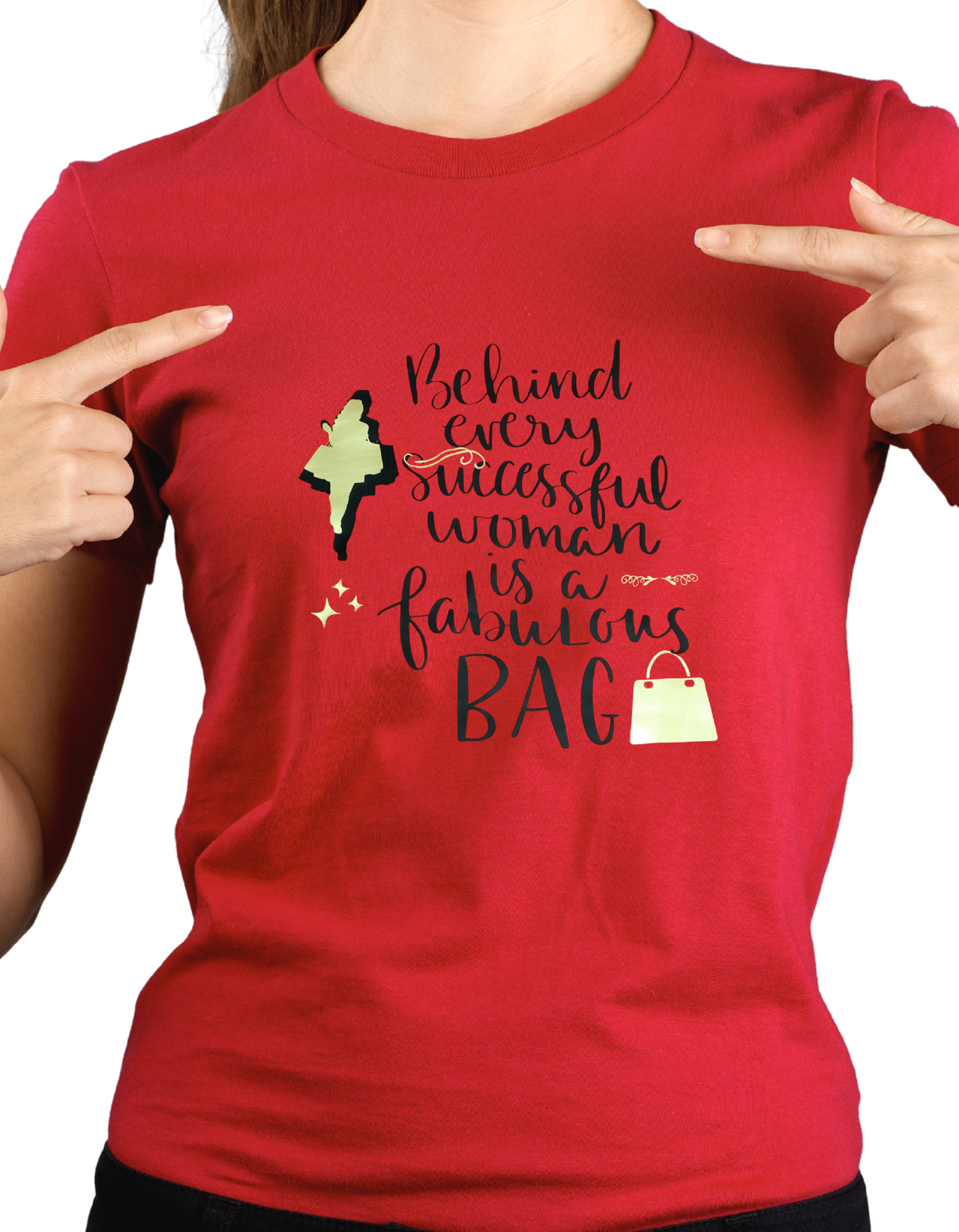 Behind Every Successful Woman is a Fabulous Bag T-Shirt - myfiercefirefashions