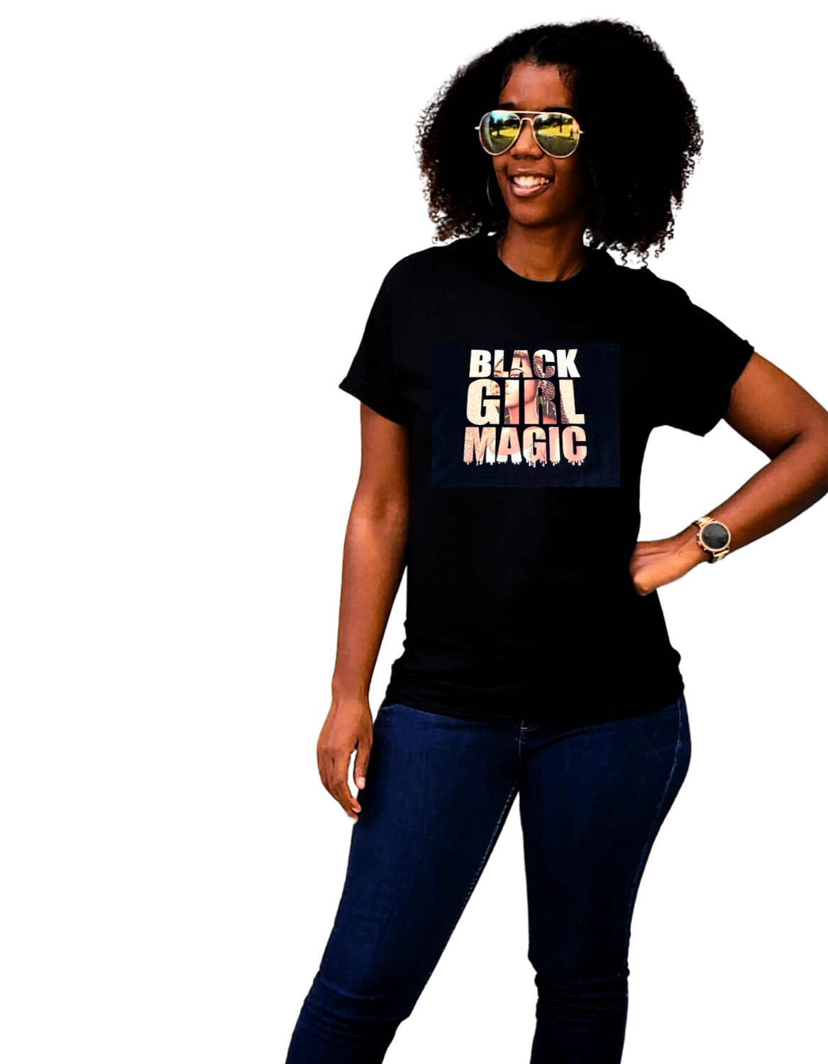 Black Girl Magic Tee Shirt - myfiercefirefashions