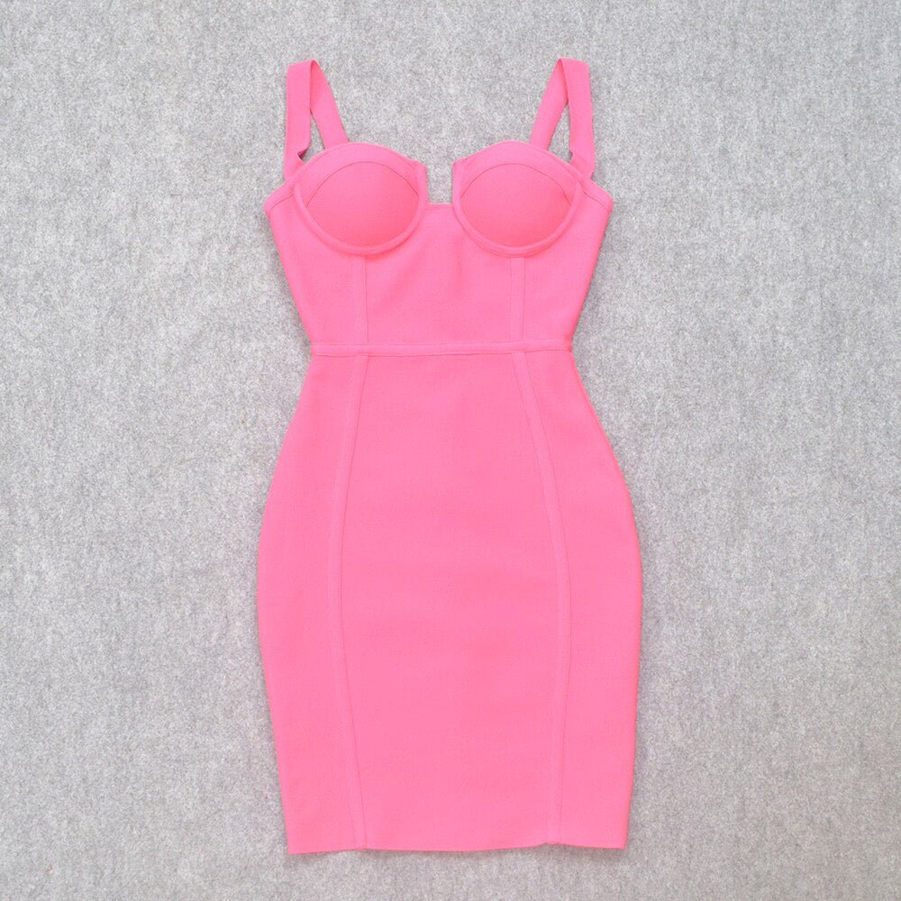 Hot Pink Bodycon Dress - myfiercefirefashions