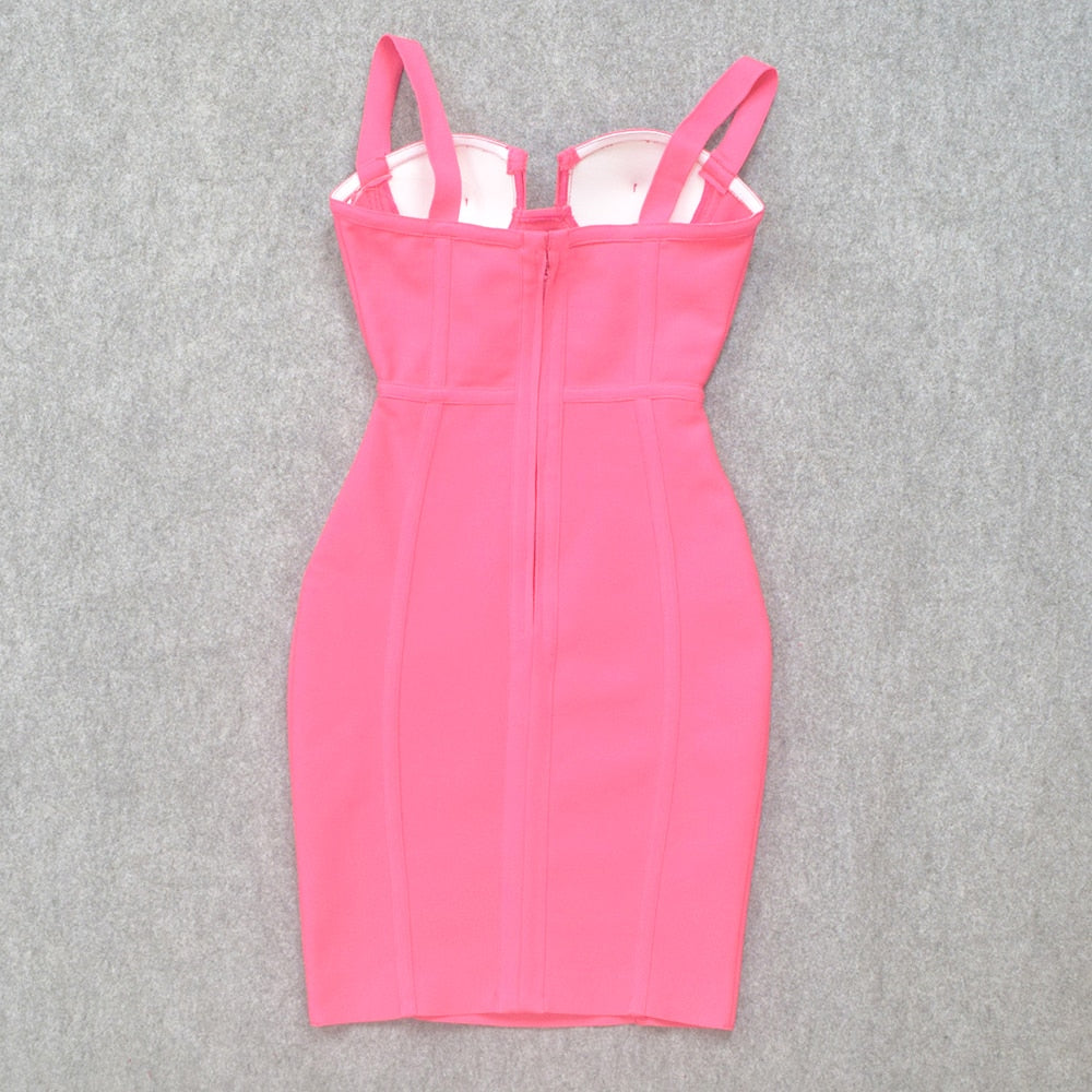 Hot Pink Bodycon Dress - myfiercefirefashions